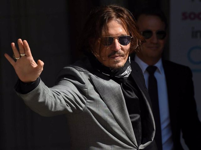 Johnny Depp Arrives At The Royal Courts Of Justice, The Strand On July 28, 2020 In London, England.