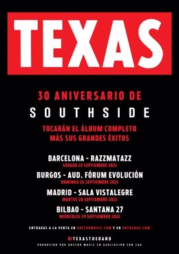 Cartel de la gira de Texas del 30 aniversario de 'Southside'