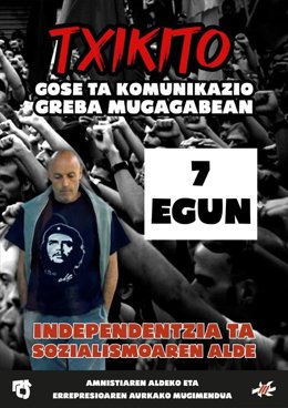 Cartel en apoyo al preso de ETA Iñaki Bilbao