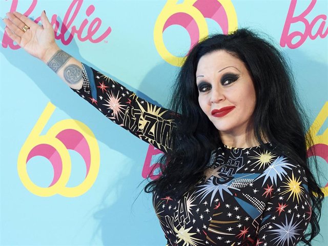Singer Alaska attends a photocall to celebrate the 60th anniversary of Barbie at Allard Club on May 09, 2019 in Madrid, Spain.