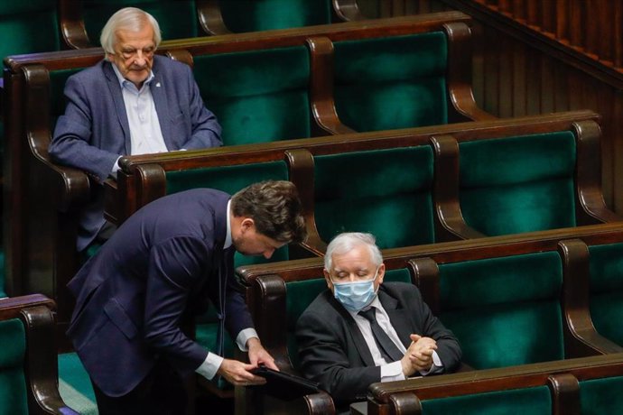 Jaroslaw Kaczynski en el Parlamento polaco