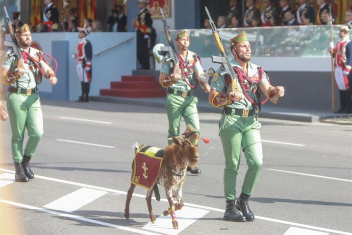 Legionarios en el desfile del 12 de octubre en Madrid