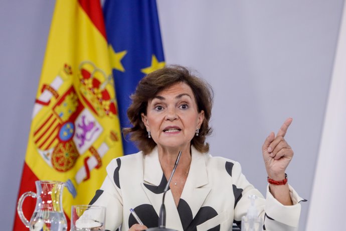 La vicepresidenta del Gobierno central, Carmen Calvo