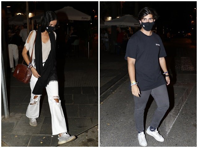 Victoria Federica y Jorge Bárcenas lucieron una mascarilla contra el Covid a juego