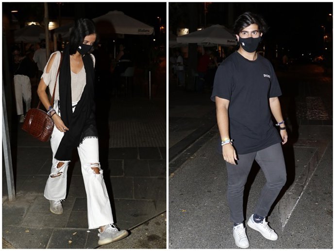 Victoria Federica y Jorge Bárcenas lucieron una mascarilla contra el Covid a juego