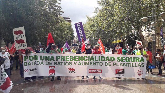 Movilizaciones con motivo de la huelga educativa de este viernes por una "educación segura"