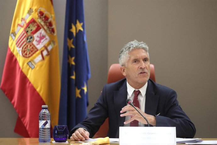 El ministro del Interior, Fernando Grande-Marlaska, presenta el Balance de Siniestralidad Vial del verano 2020 en la Dirección General de Tráfico, en Madrid (España), a 3 de septiembre de 2020.