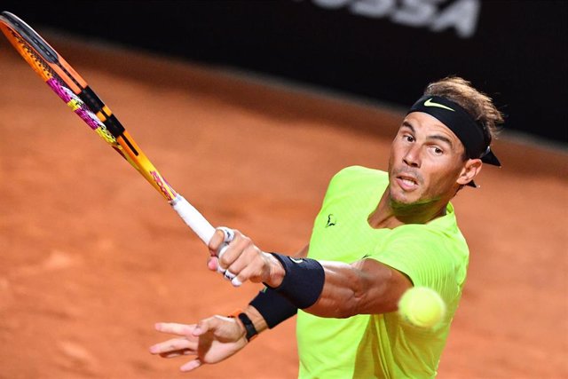 El tenista español Rafa Nadal en el Masters 1.000 de Roma