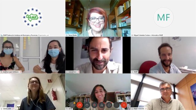 Reunión telemática en la que la FAMP ha presentado el proyecto MedSNAIL a la Consejería de Agricultura, Ganadería, Pesca y Desarrollo Sostenible de la Junta y que se desarrollará en municipios almerienses del Valle del And