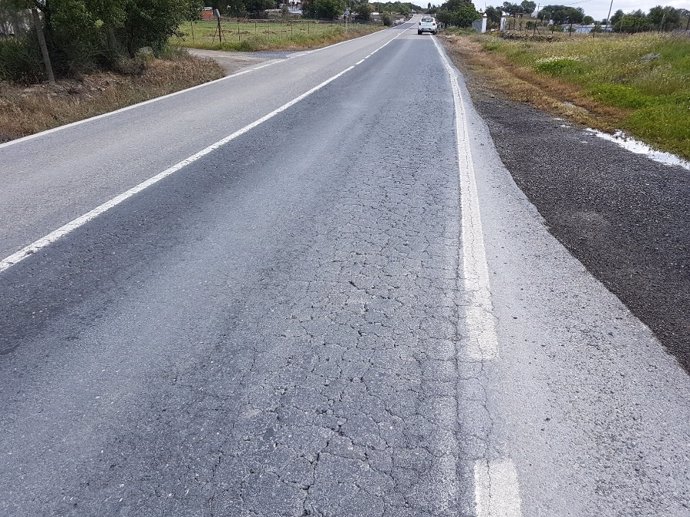 Carretera provincial de Huelva donde Diputación hará obras