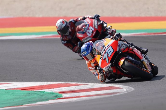 El piloto español de MotoGP Álex Márquez (Repsol Honda) en el GP de la Emilia-Romaña del Mundial 2020