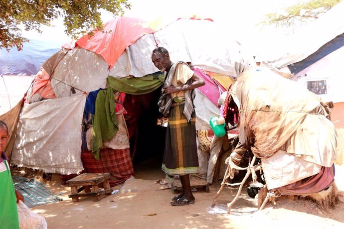 Un desplazado en Somalia