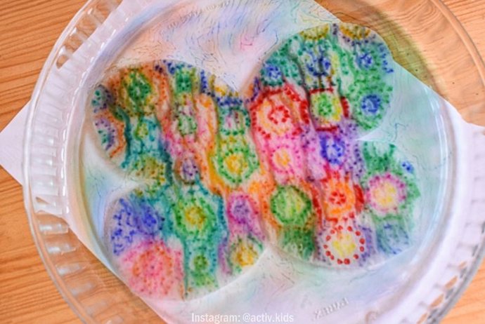 Manualidades educativas para nños: una toalla arcoiris