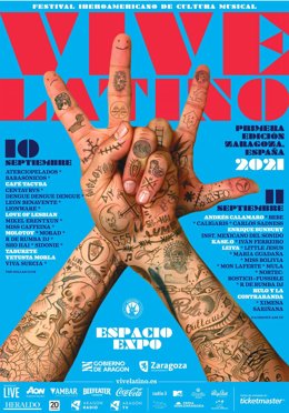 Cartel de Vive Latino Zaragoza 2021