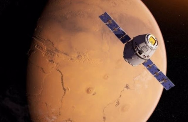 Misión Tianwen 1 recreada en aproximación a Marte