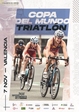 Cartel de la Copa del Mundo de Triatlón de Valencia 2020