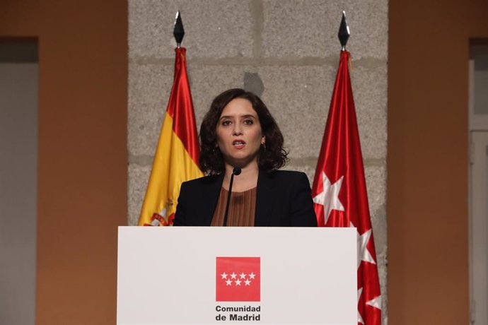 La presidenta de la Comunidad de Madrid, Isabel Díaz Ayuso