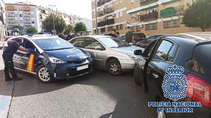 Coche intervenido tras una persecución