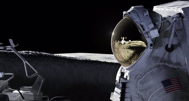 Recreación artística del regreso de la NASA  a la Luna