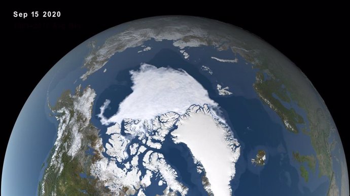 Un calor persistente deja el segundo mínimo de hielo anual en el Ártico