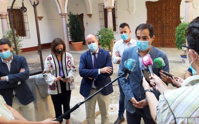 El portavoz del PP en el Parlamento de Andalucía, José Antonio Nieto, en Antequera (Málaga)