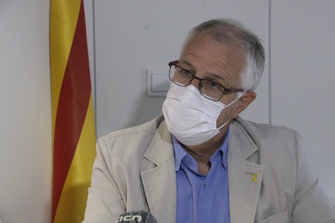 El gerent del Catsalut a Girona, Miquel Carreras, aquest 22 de setembre del 2020 durant l'entrevista amb l'ACN. Primer pla (Horitzontal)