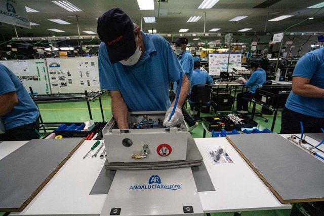 Montaje del respirador ‘Andalucía Respira’. Foto de archivo