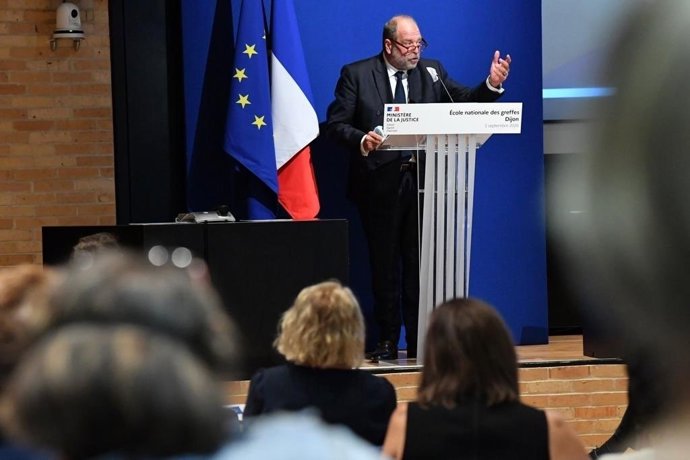 El ministro de Justicia de Francia, Eric Dupond-Moretti, en una comparecencia