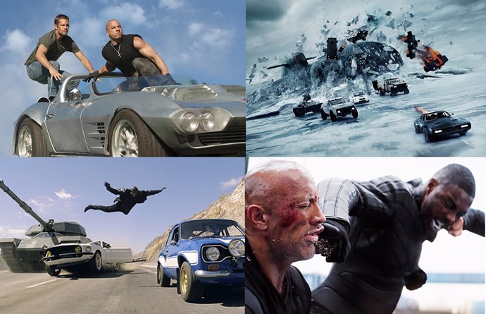 Todas las películas de Fast & Furious (A todo gas) ordenadas por su presupuesto