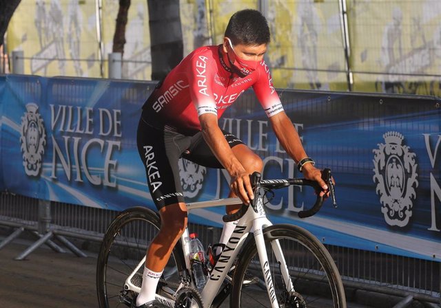 Nairo Quintana durante la presentación del Arkéa-Samsic en el Tour de Francia 2020