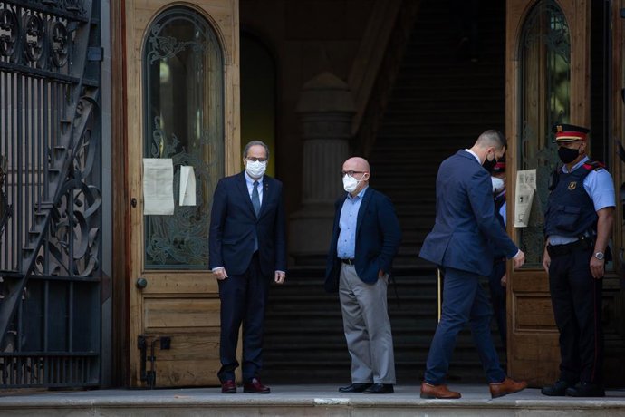 El president de la Generalitat, Quim Torra, entra al TSJC.