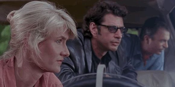 7. Jeff Goldblum, Laura Dern y Sam Neill, juntos en el set de Jurassic World: Dominion