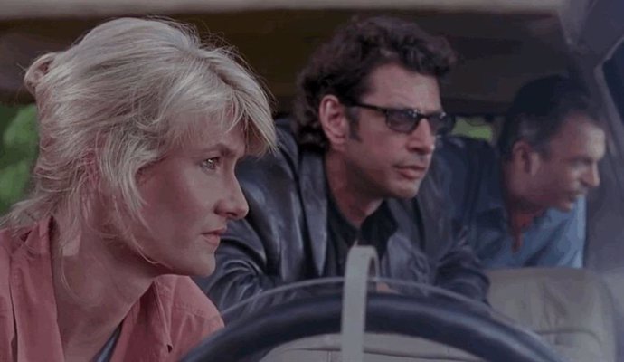 Jeff Goldblum, Laura Dern y Sam Neill, juntos en Jurassic Park