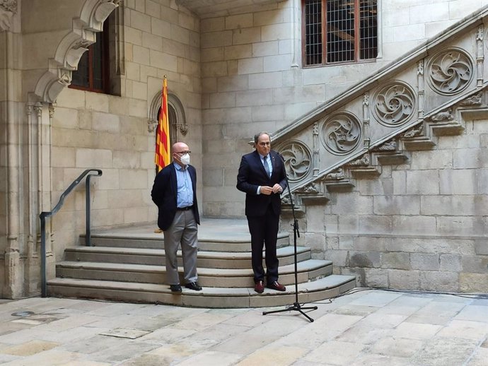 El presidente de la Generalitat, Quim Torra,  y su abogado Gonzalo Boye