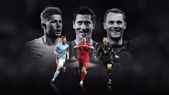 De Bruyne, Lewandowski y Neuer, nominados a 'Jugador del Año de la UEFA 2019/20'