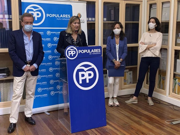 Rueda de prensa del Grupo Municipal Popular en el Ayuntamiento de Valladolid.
