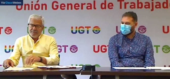El secreatario de política sindical de UGT, Gonzalo Pino, y el Coordinador de la plataforma Turespuestasindical.Es, Rubén Ranz.