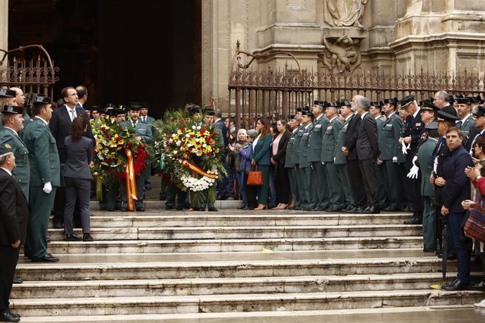 Misa funeral celebrada en la Catedral de Granada en 2018 por el guardia civil disparado en Huétor Vega en acto de servicio