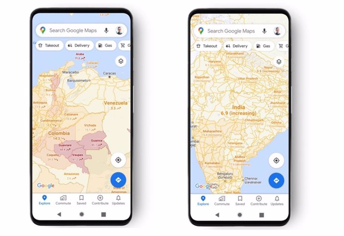 Google Maps añade una capa adicional para informar sobre casos de Covid-19
