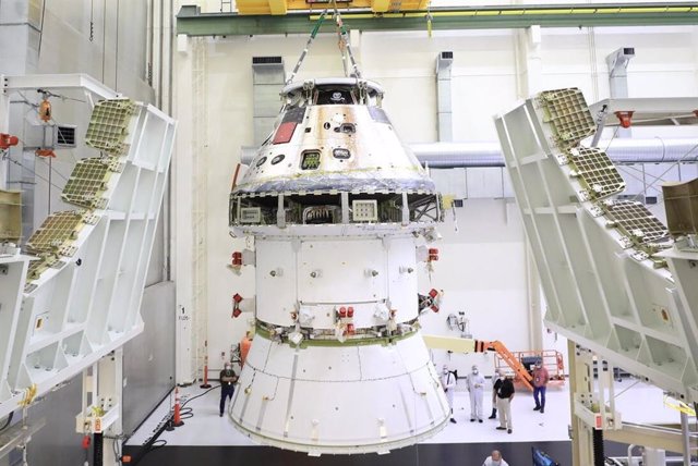 Imagen de la primera nave Orion que viajará a la Luna