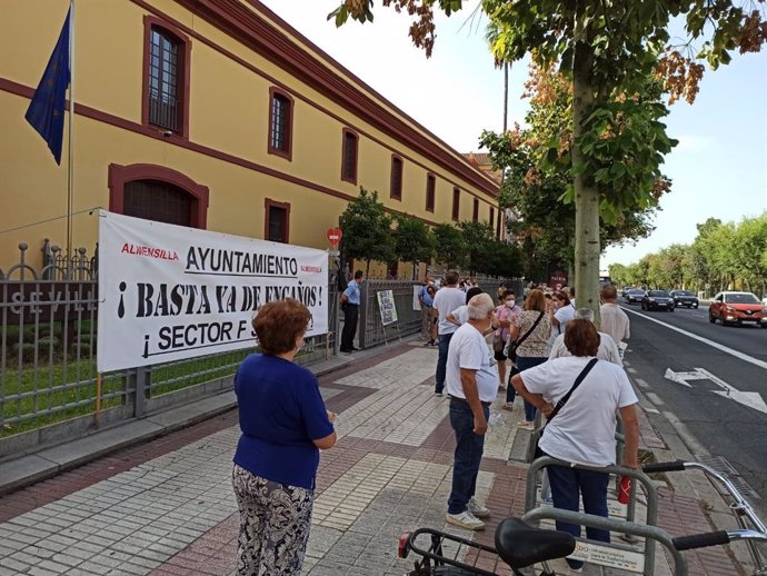 Protesta de los parcelistas de Almensilla