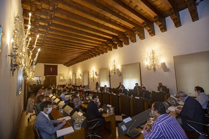 Nota, Audio, Foto, Pleno Diputación Cáceres