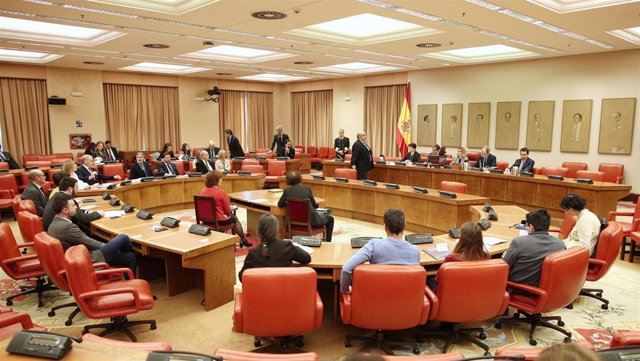 Sala Constitucional del Congreso, durante la votaciones para la elección de los miembros de la Mesa de la Comisión de Asuntos Exteriores, en la que ha sido elegido como presidente de la Mesa, Pau Marí Klose (PSOE), en Madrid (España),a 7 de febrero de 202