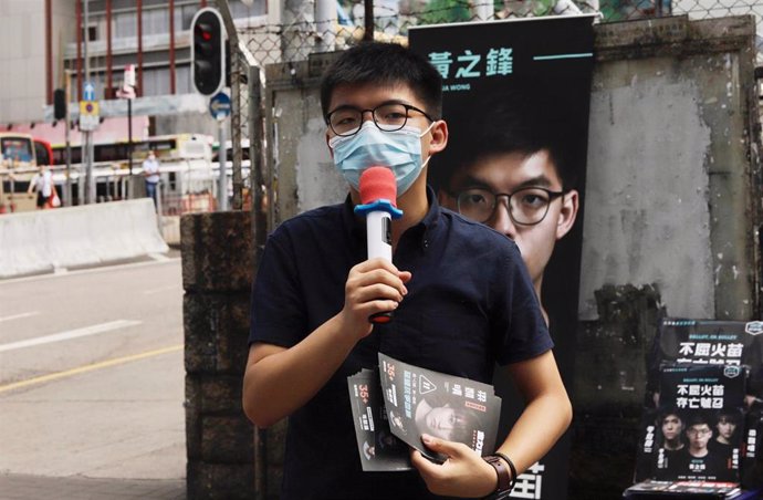 El activista pro democracia hongkonés detenido el pasado Jueves 24 de septiembre, Joshua Wong 
