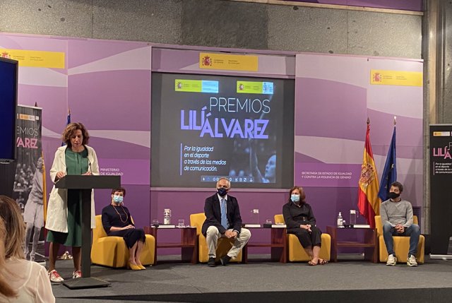La presidenta del CSD, Irene Lozano, en la entrega de los III Premios de Periodismo Lilí Álvarez