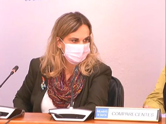 La valedora do Pobo, María Dolores Fernández Galiño, en comparecencia en comisión parlamentaria