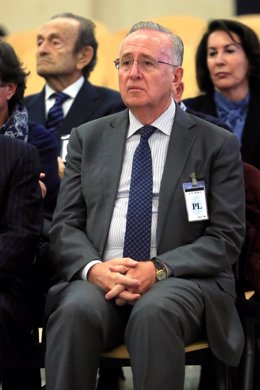 El antiguo presidente del grupo Pescanova Manuel Fernández de Sousa se sienta en el banquillo de la Audiencia Nacional en San Fernando de Henares (Madrid) 