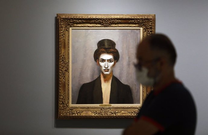 Presentación de la nueva muestra temporal del Museo Carmen Thyssen Málaga 'Máscaras. Metamorfosis de la identidad moderna'. En Málaga (Andalucía, España), a 28 de julio de 2020.