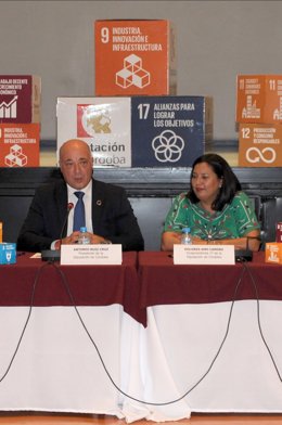 El presidente de la Diputación de Córdoba, Antonio Ruiz, y la vicepresidenta primera, Dolores Amo