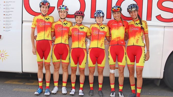 Selección femenina española que disputará el Campeonato del Mundo de ciclismo en ruta en Imola (Italia)